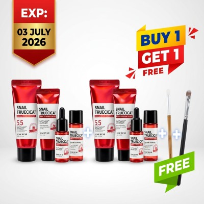 Some By Mi Snail Truecica Miracle Repair Starter Kit (Buy 1 Get 1) Free Eye Brush